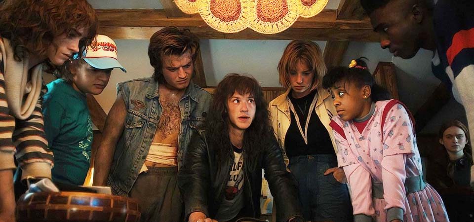 Haunt Couture: 13 Easy DIY Halloween Costumes 4 publicity photo of the cast of Stranger Things on set in costume