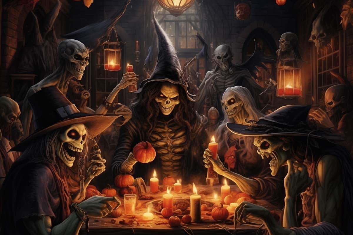 fi-halloween-ghouls-party image of a soiree of ghouls enjoying a Halloween party