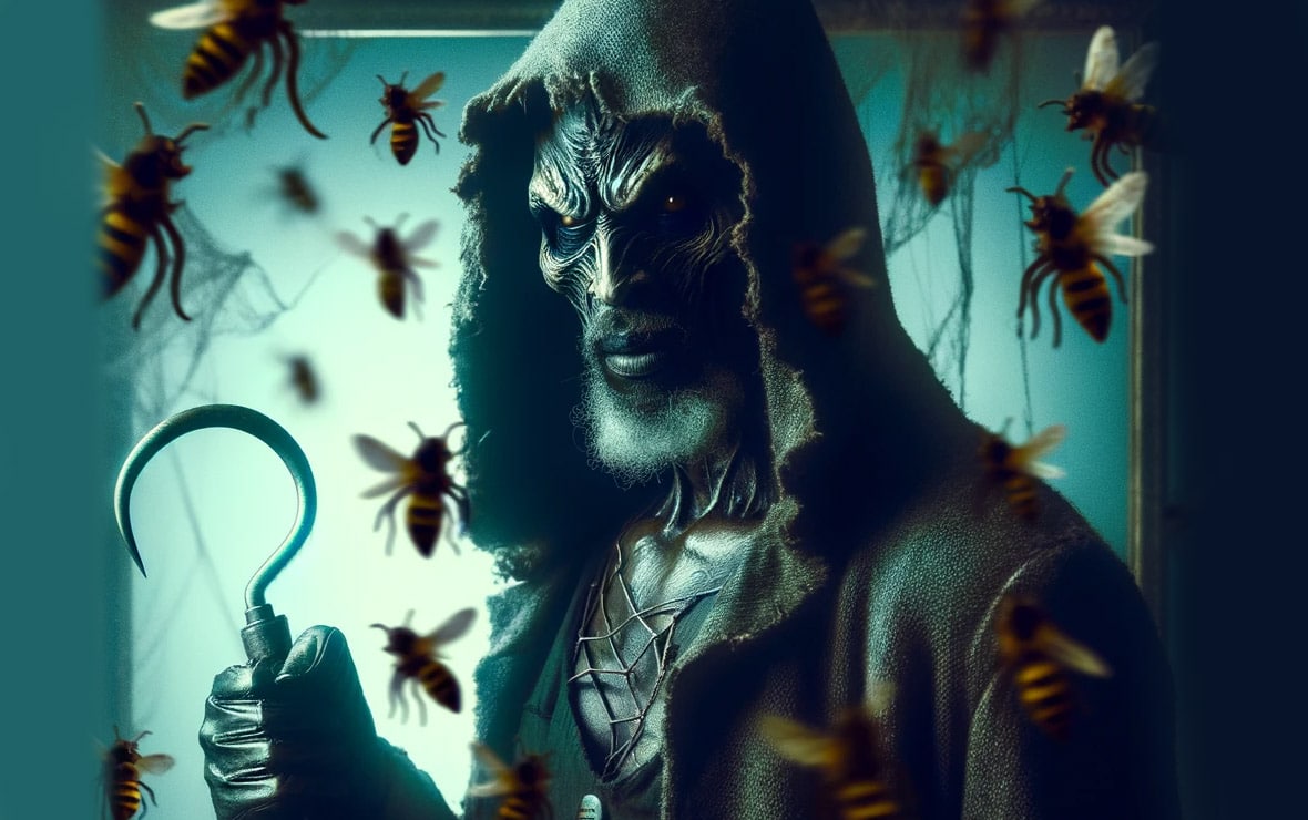 America's Urban Legends of Halloween: Tales That Haunt the Night 1 image of the Candyman, a vengeful spirit with a hideous appearance including a metal hook for a hand