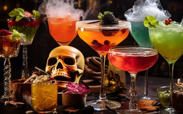 Ghouls Just Wanna Have Fun: How to Host the Perfect Halloween Bash 2 image of Halloween themed cocktails