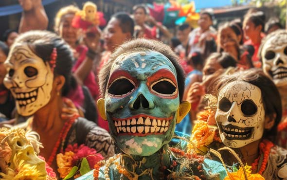 Ultimate Guide to Halloween Holiday<br>Origin and Traditions 18 a vibrant street festival celebrating Todos los Santos of Halloween in the Philippines
