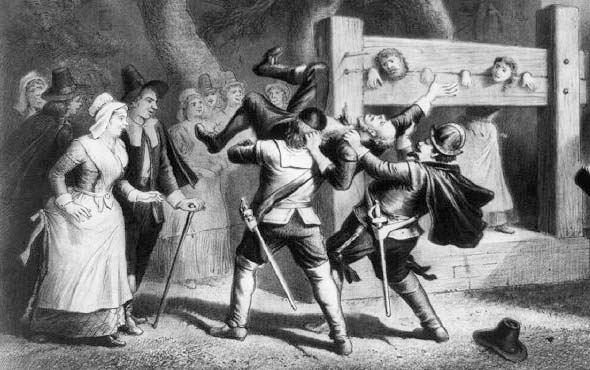 Ultimate Guide to Halloween Holiday<br>Origin and Traditions 4 old illustration of witches and warlocks in a public stockade