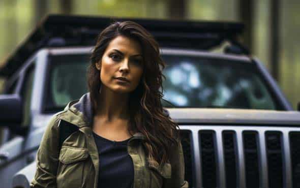 The Haunting at Hawthorn House 1 photo of paranormal expert Sarah Walker standing in front of her Jeep