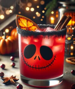 image of a glass of Nightmare Before Christmas Punch